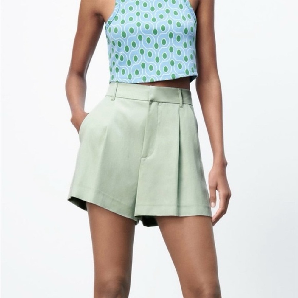 NWT Zara High Waisted Linen Shorts
